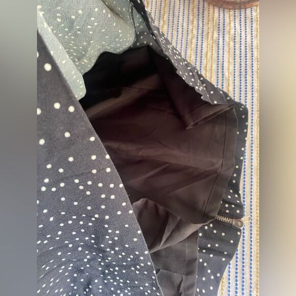 Madewell Zip Back Polka Dot Shift Mini Dress Black White Size 6 Zipper Back - Picture 10 of 15